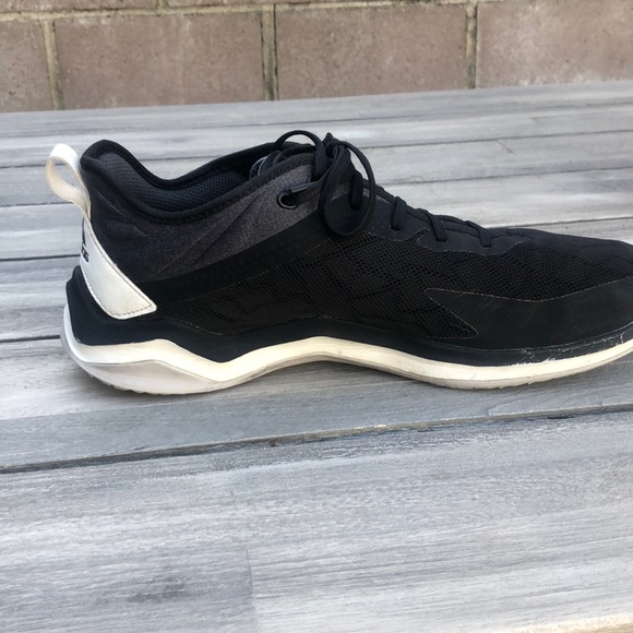 Men’s Adidas Black/White/Gray Shoes Sz 10 - Picture 5 of 9